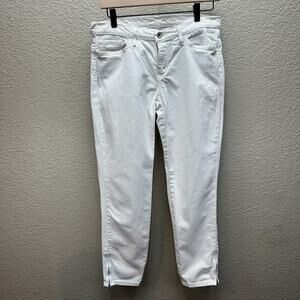 Levi’s 531 Jeans Women’s Size 8 29 White Low Skinny Flood Stretch Jeans